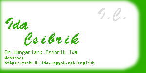 ida csibrik business card